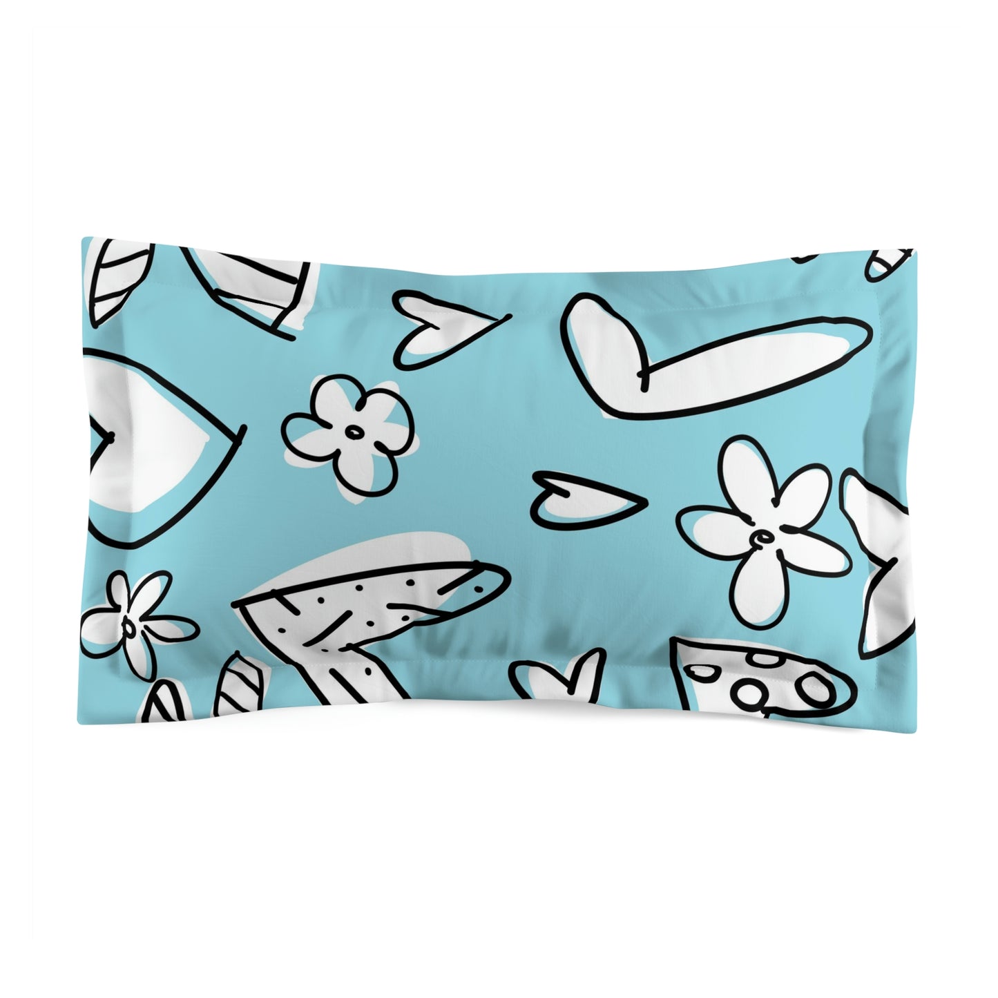 Lovely Blue Microfiber Pillow Sham