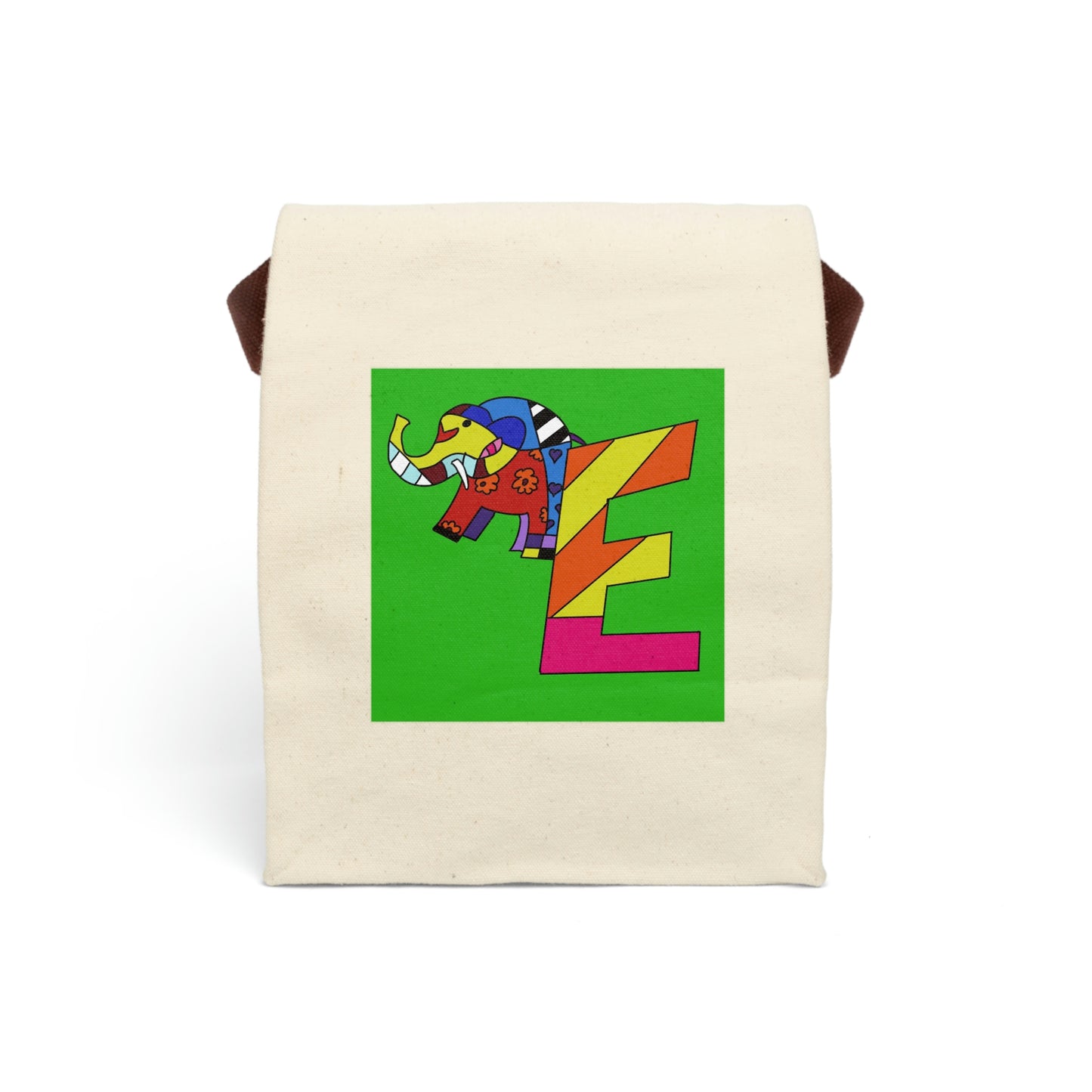 Alphabet Canvas Lunch Bag With Strap