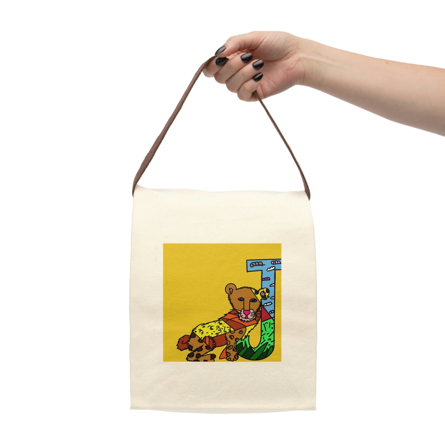 Alphabet Canvas Lunch Bag With Strap