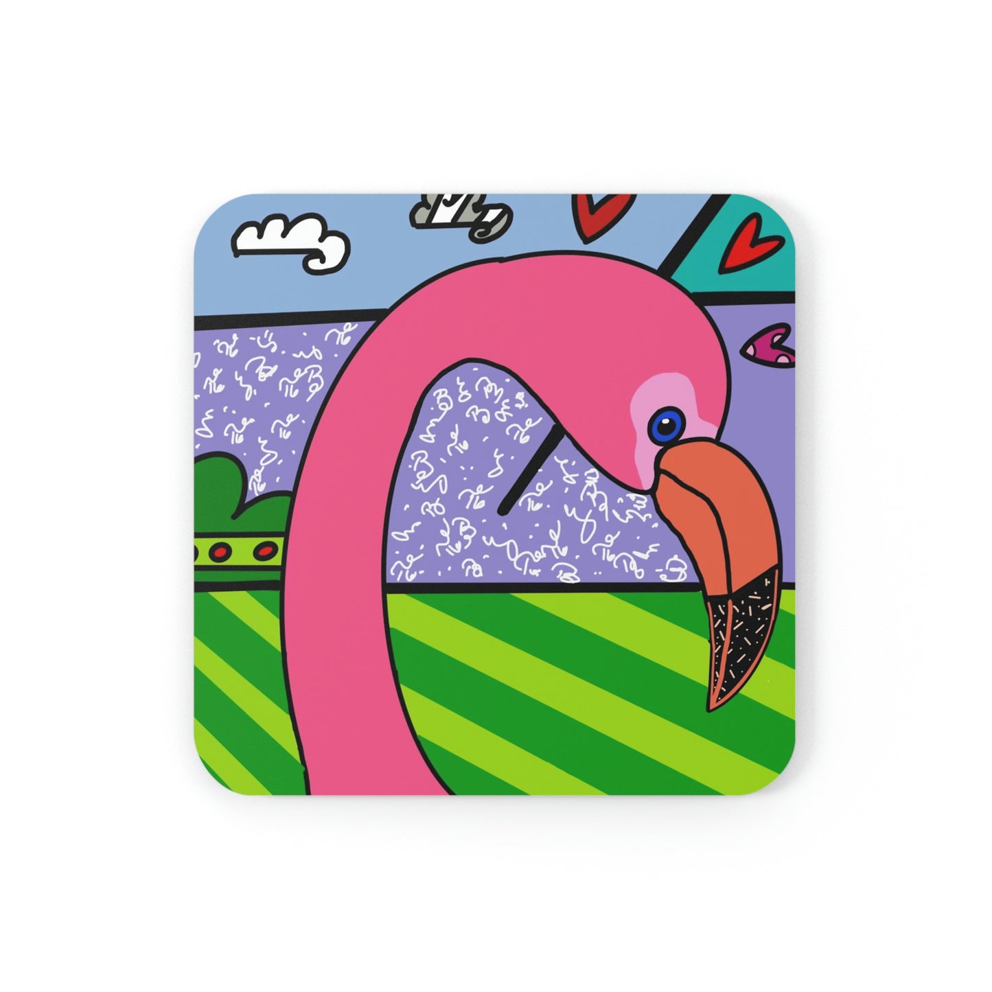 Flamingo Cork Back Coaster