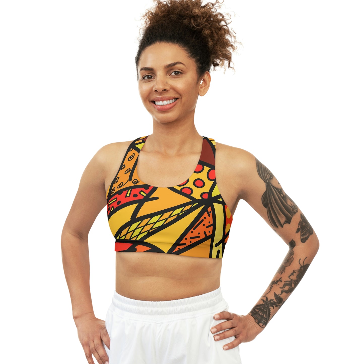 Shades of Color Seamless Sports Bra