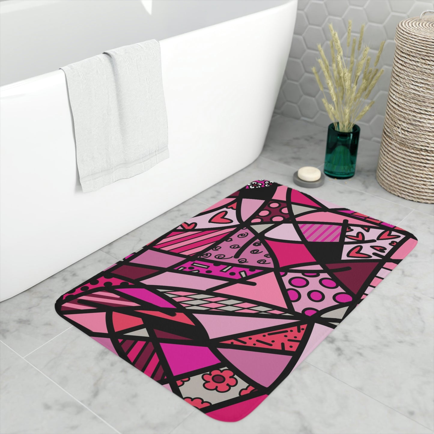 Shades of Color Memory Foam Bath Mat