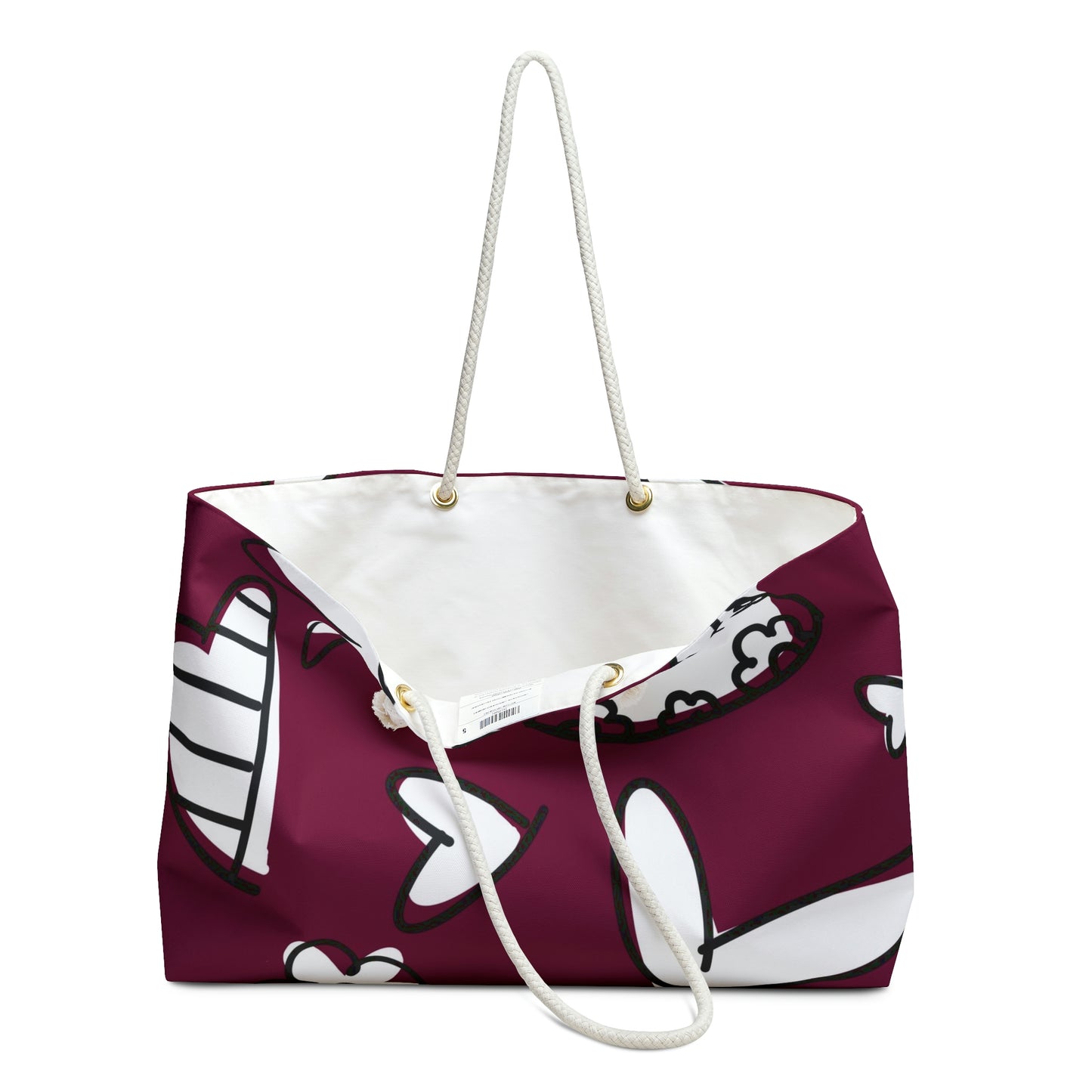 Lovely Burgundy Weekender Bag