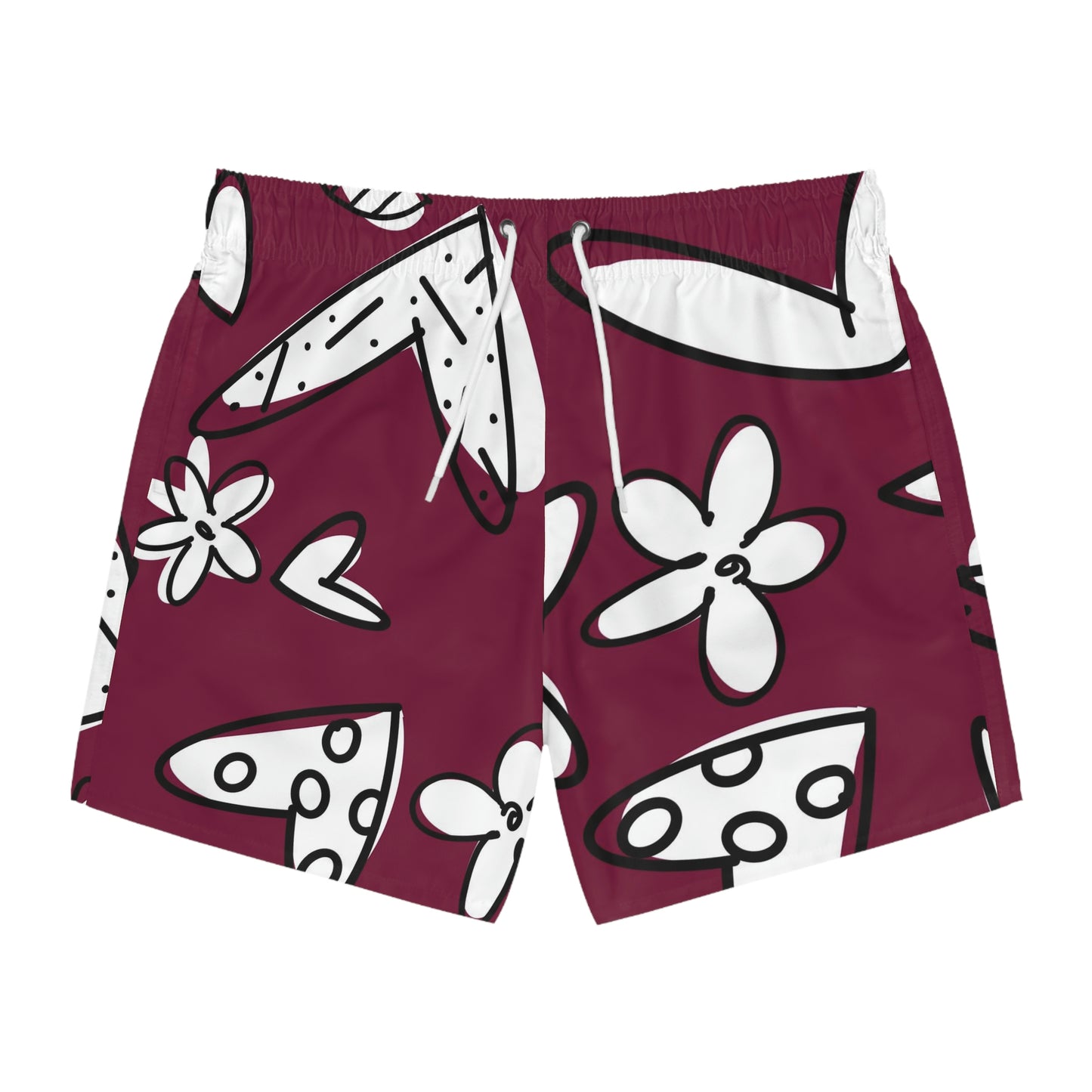 Burgundy Swim Trunks