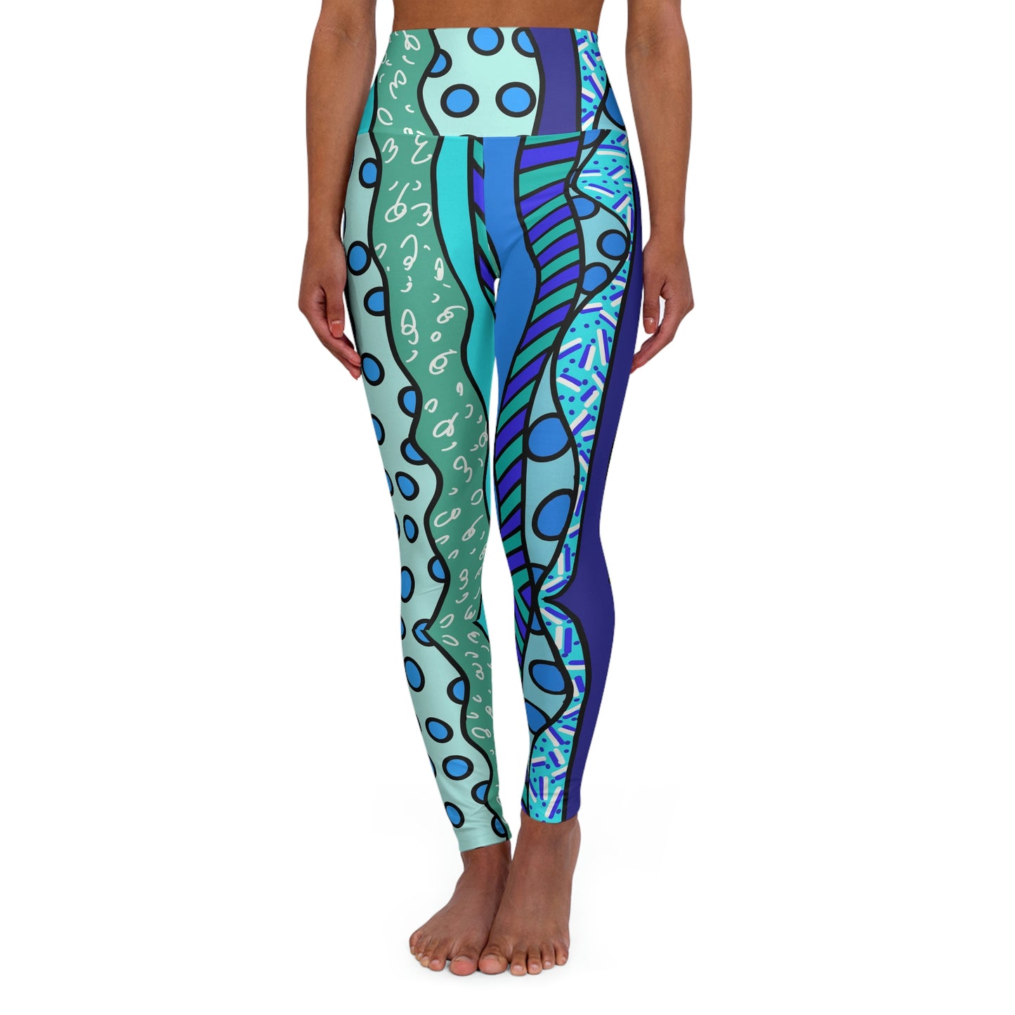 Waves High Waisted Yoga Leggings