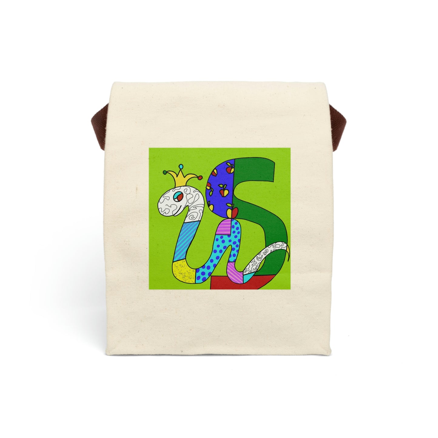 Alphabet Canvas Lunch Bag With Strap