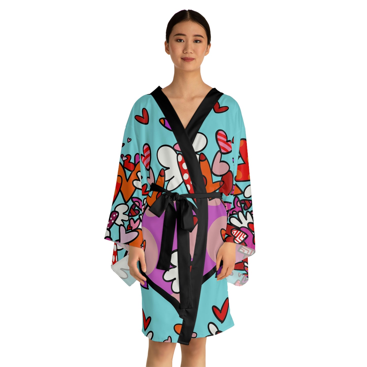 Love Long Sleeve Kimono Robe