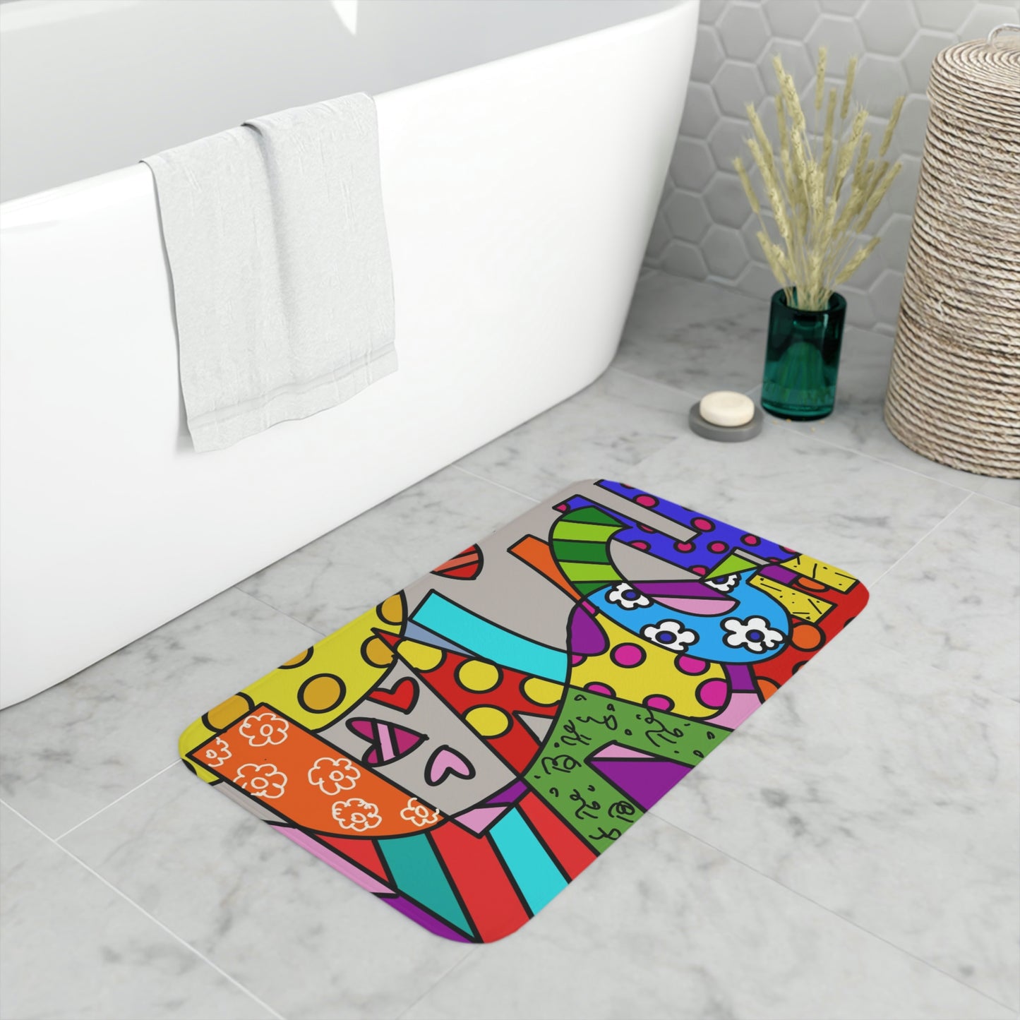 Laugh Memory Foam Bath Mat