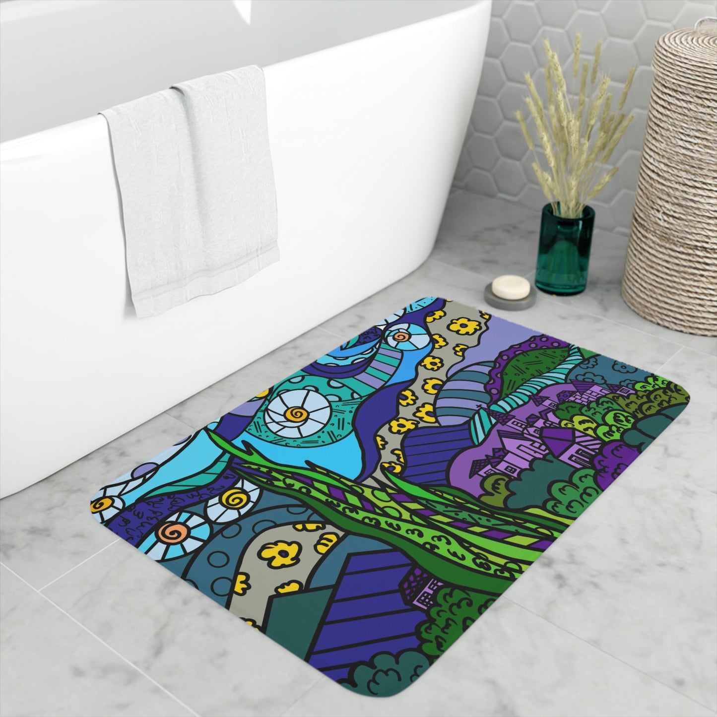 Starry Night Memory Foam Bath Mat