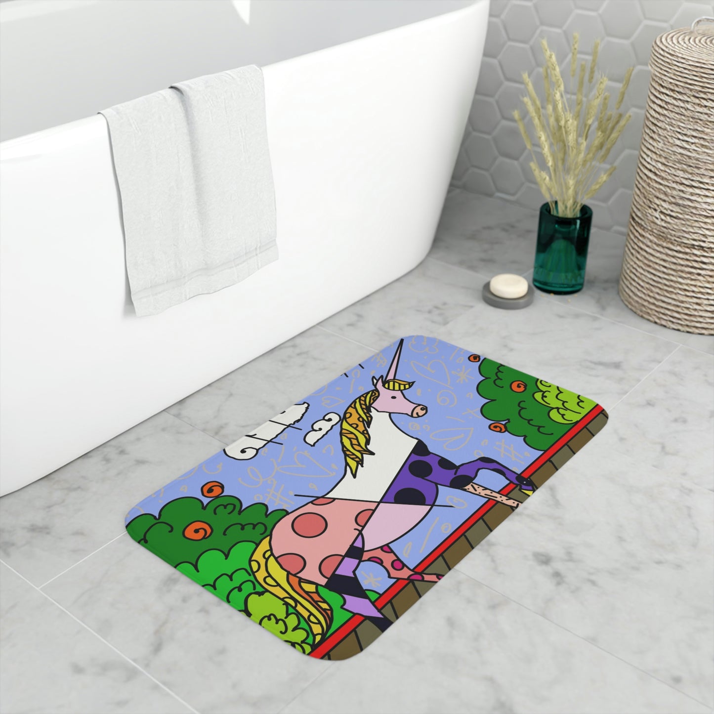 Unicorn Memory Foam Bath Mat