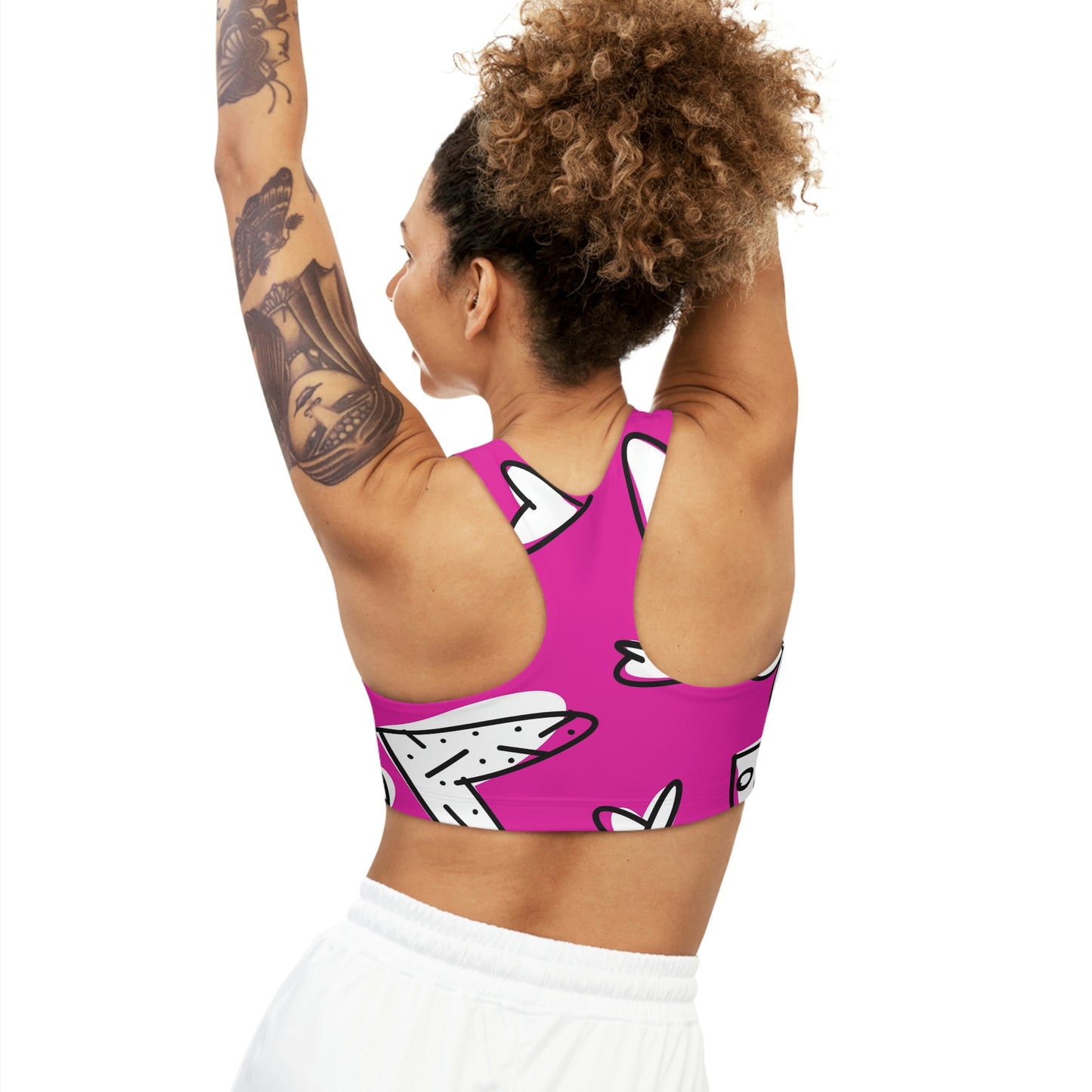 Lovely Magenta Seamless Sports Bra