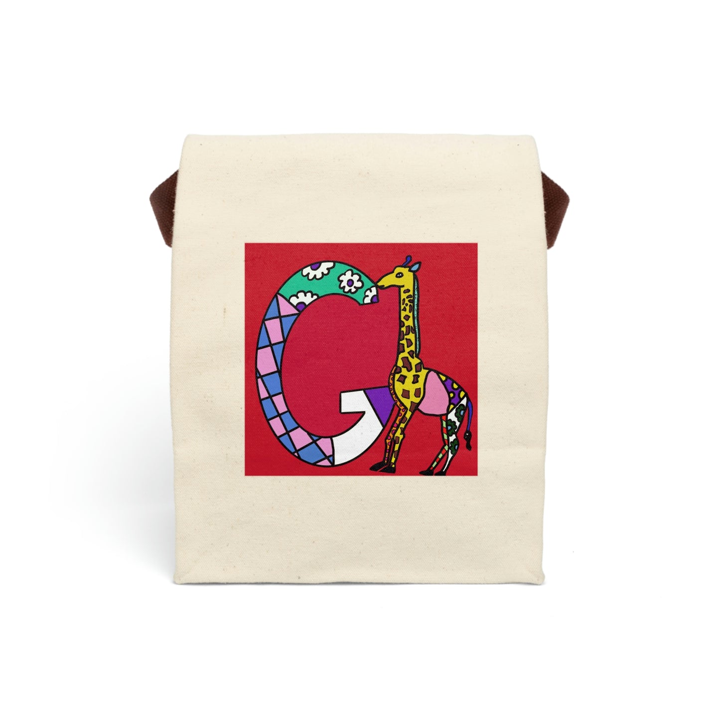 Alphabet Canvas Lunch Bag With Strap