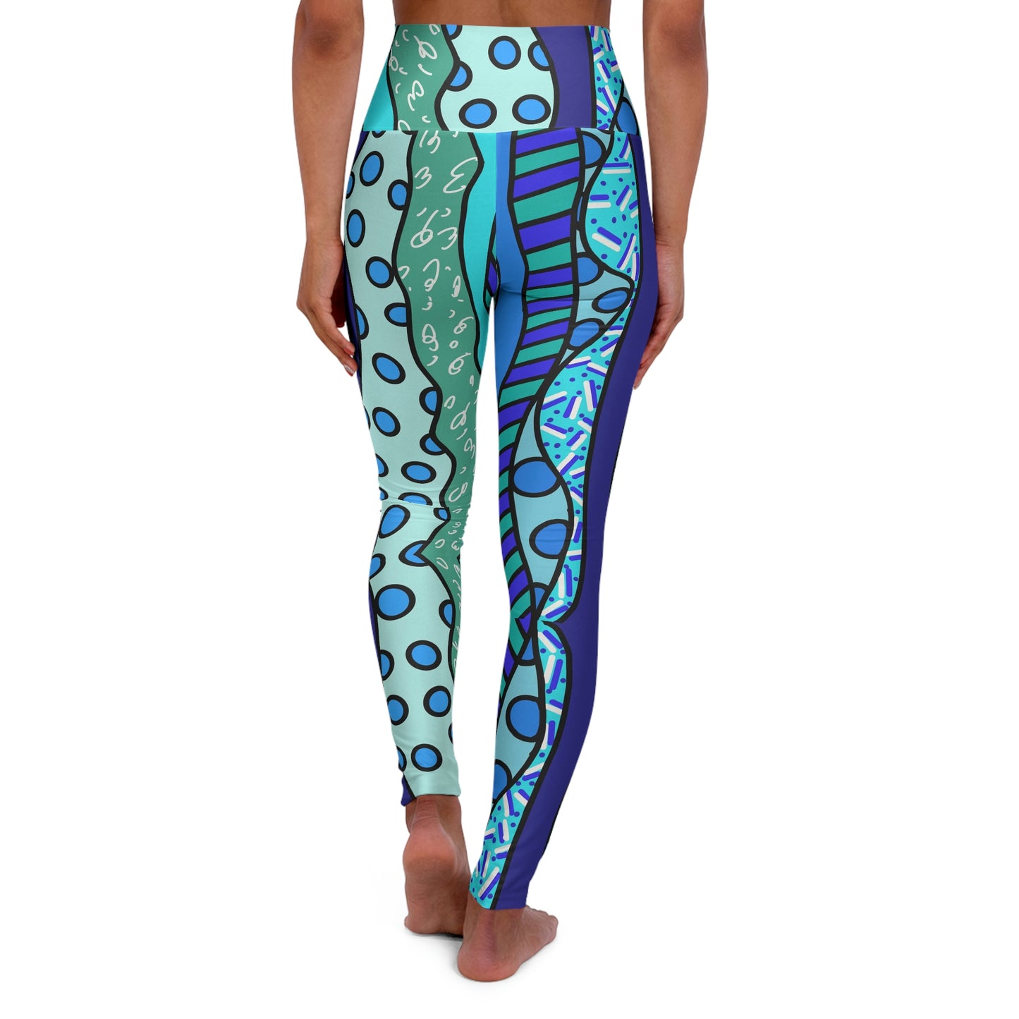 Waves High Waisted Yoga Leggings