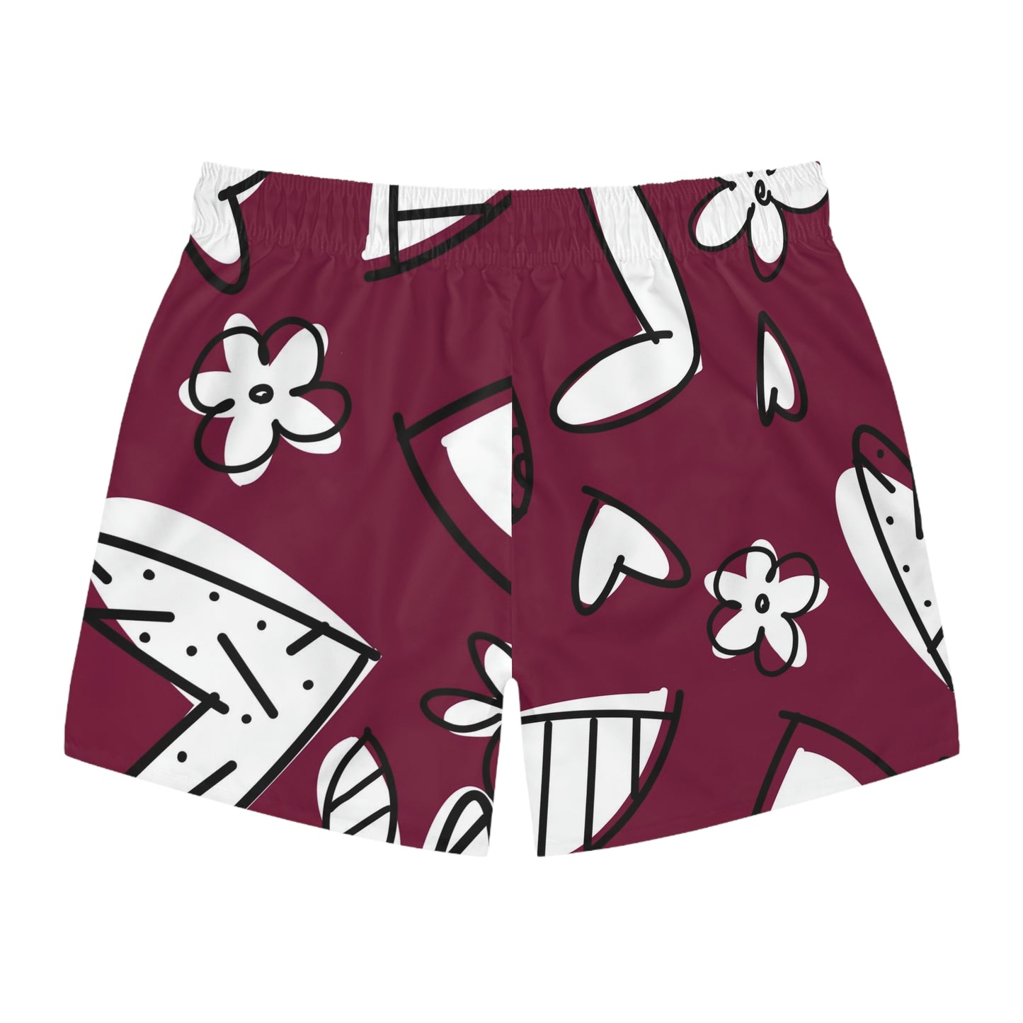 Burgundy Swim Trunks