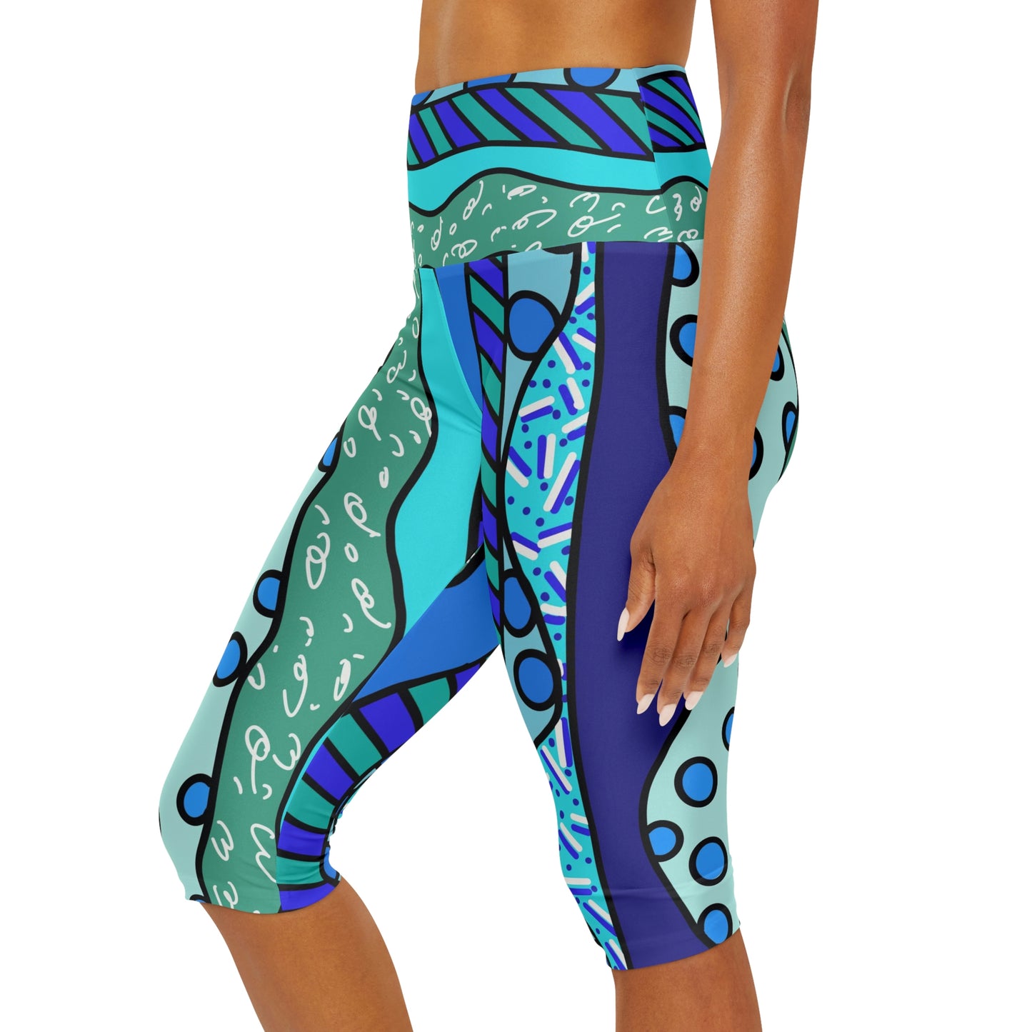 Waves Yoga Capri Leggings