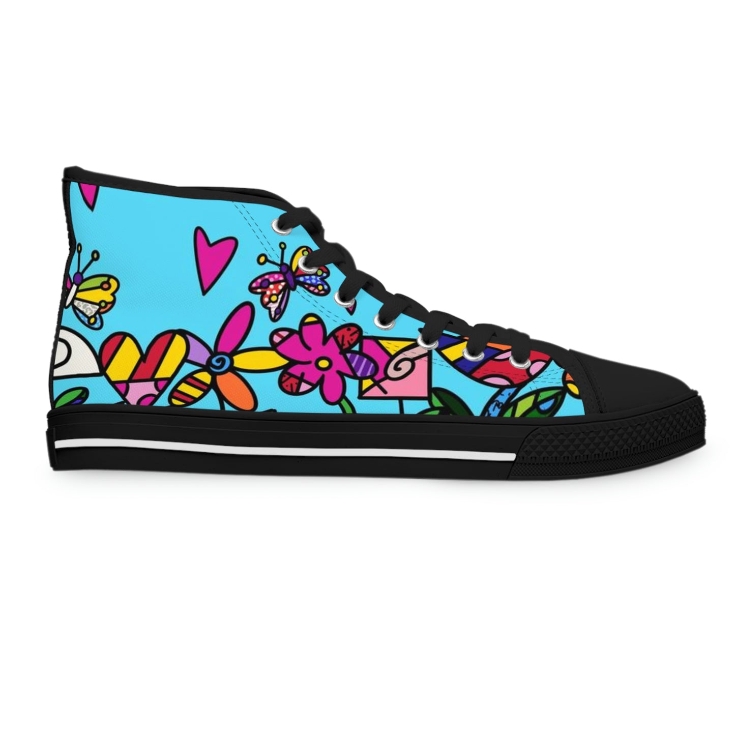 Flowers Women's High Top Sneakers