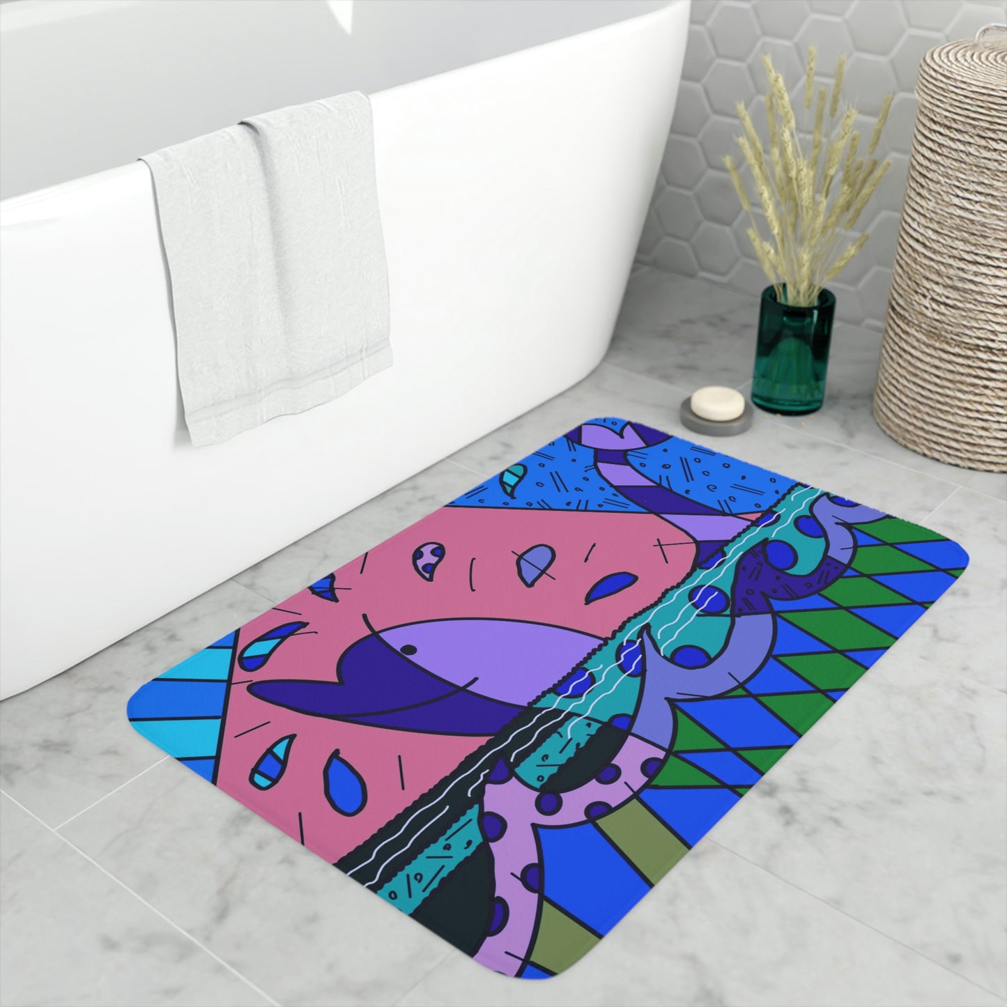 Dolphin Memory Foam Bath Mat