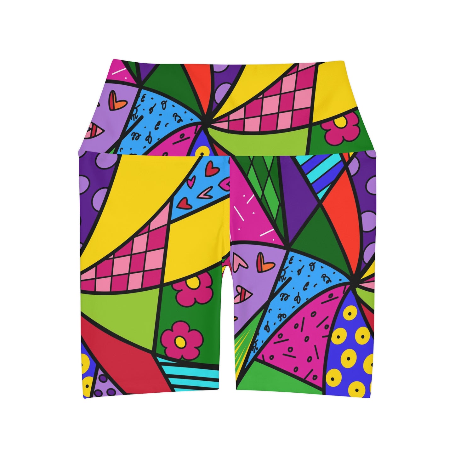 Africa High Waisted Yoga Shorts