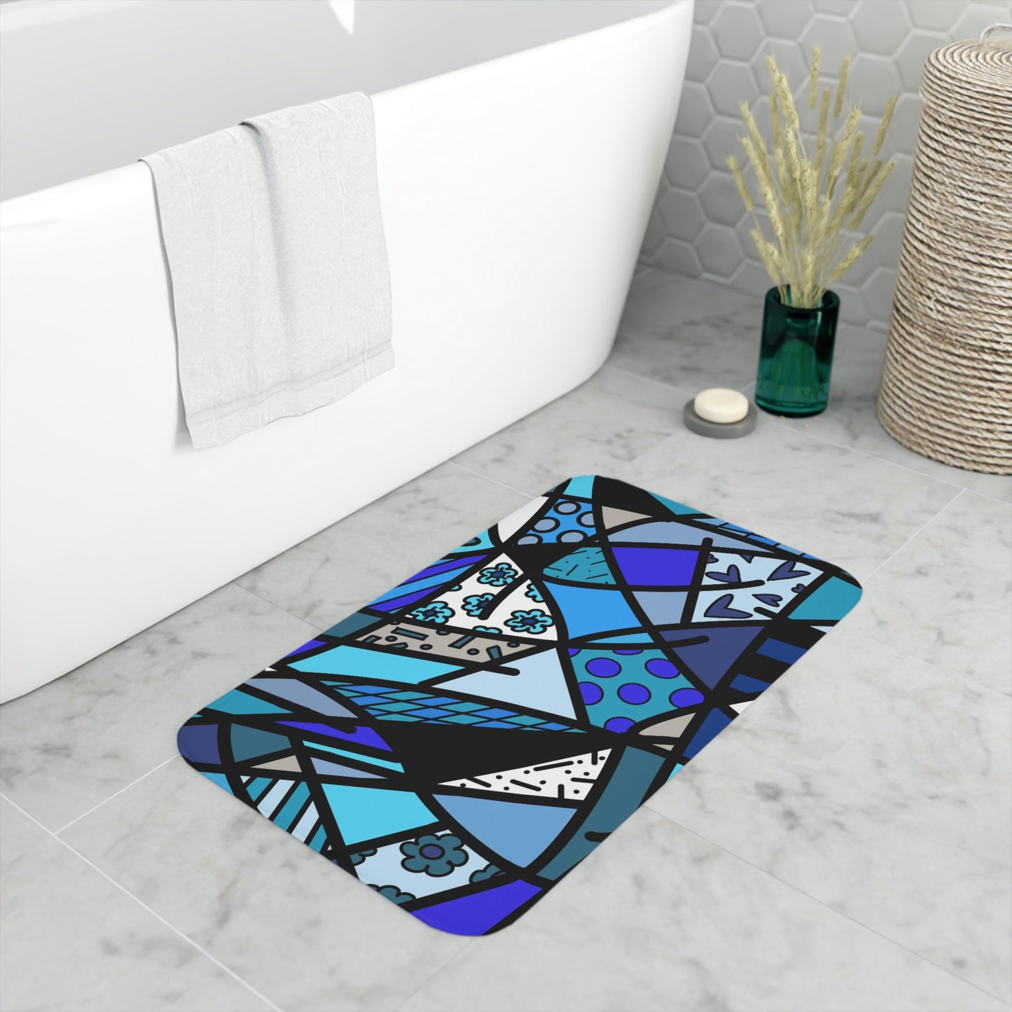 Shades of Color Memory Foam Bath Mat