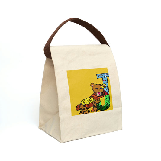 Alphabet Canvas Lunch Bag With Strap