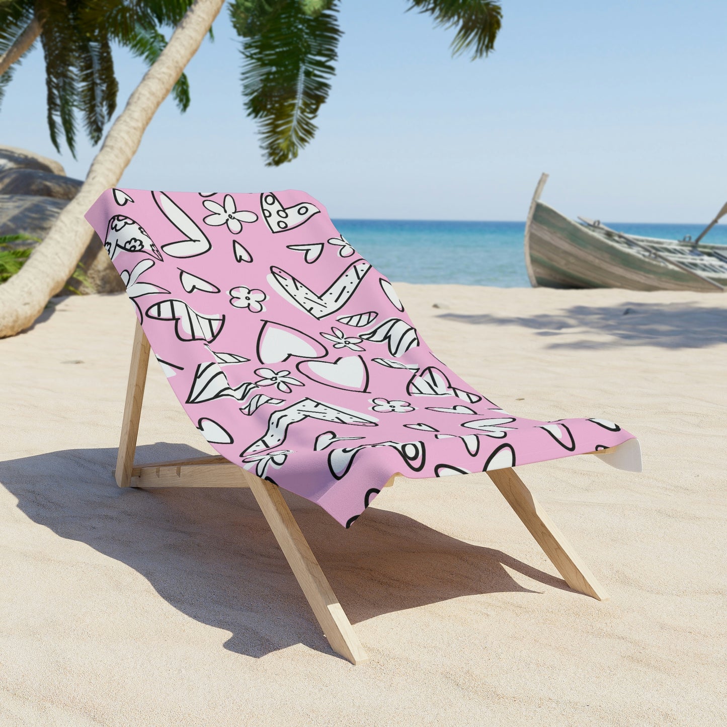 Pink Lovely Beach Towel