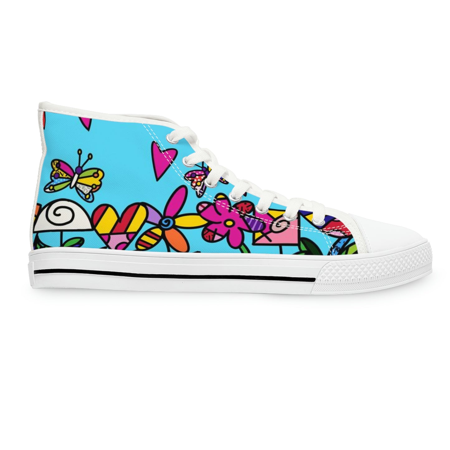 Flowers Women's High Top Sneakers