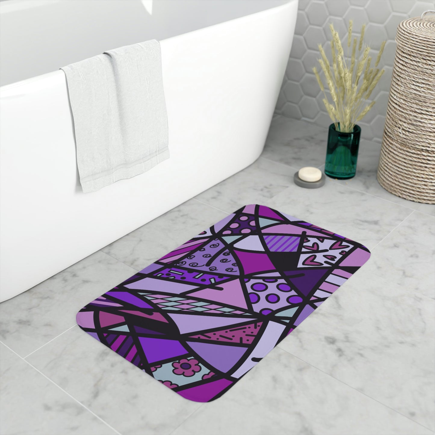 Shades of Color Memory Foam Bath Mat