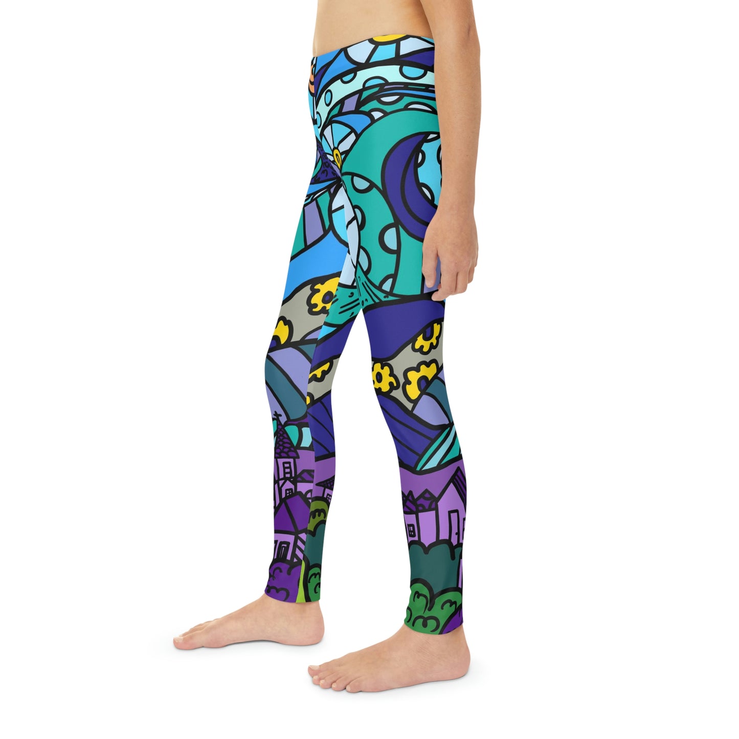 Starry Night Youth Full-Length Leggings