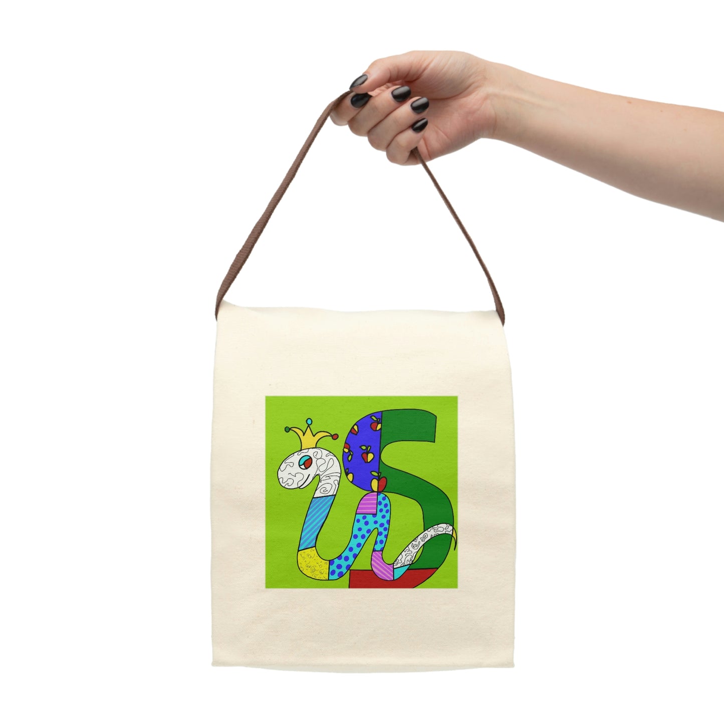 Alphabet Canvas Lunch Bag With Strap