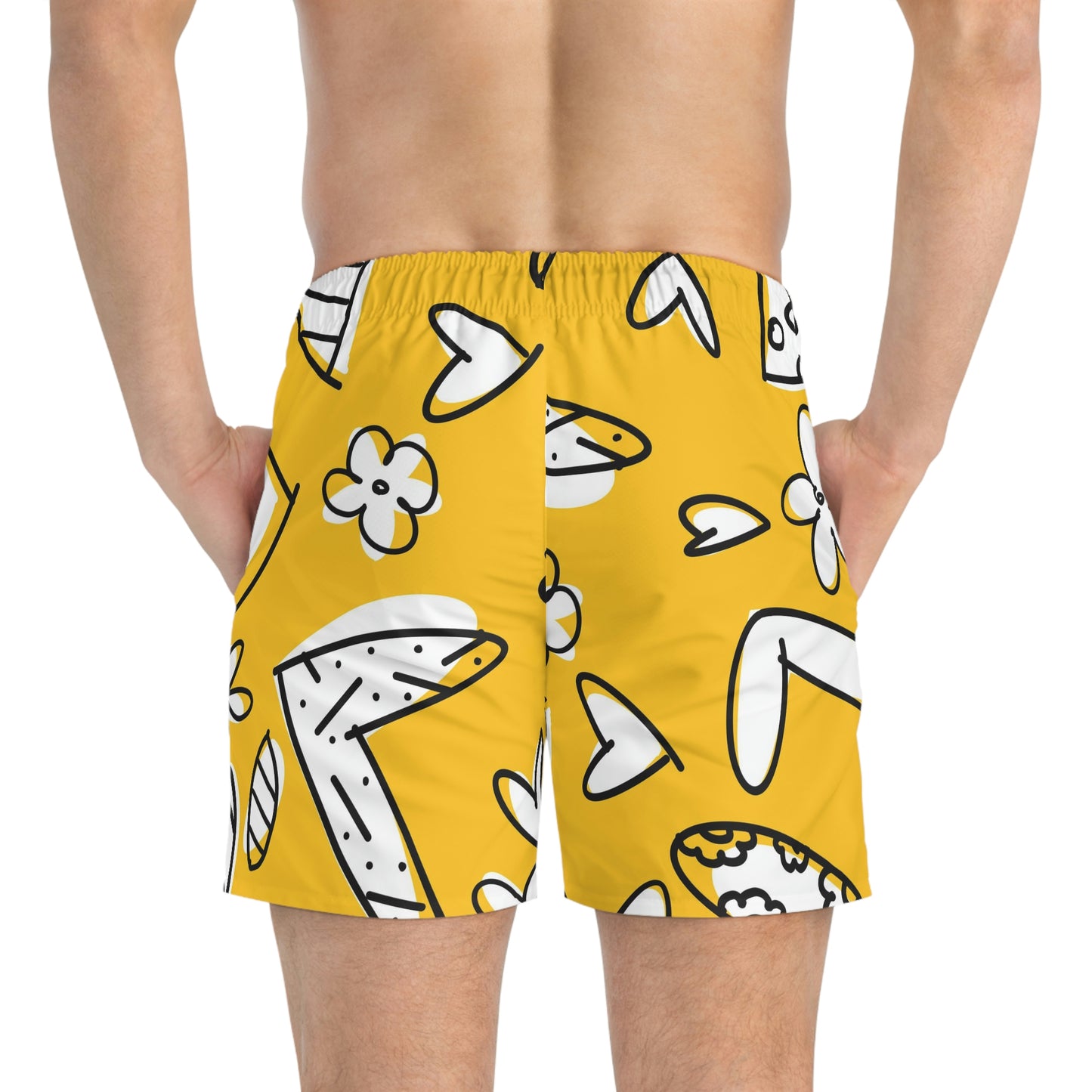 Lovely Yellow Swim Trunks