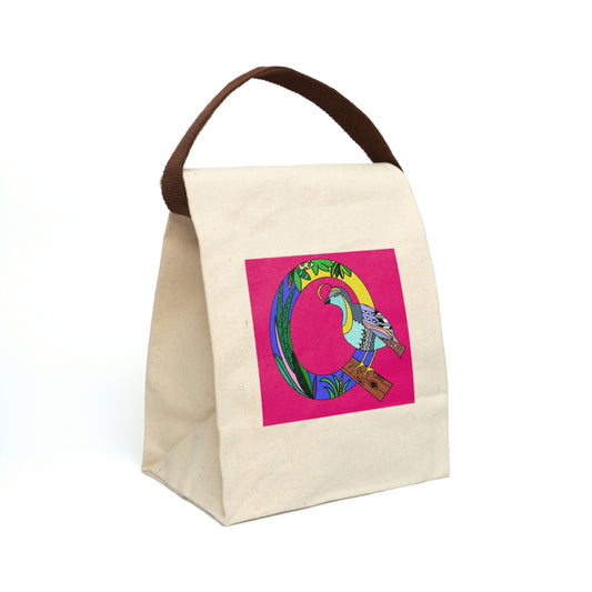 Alphabet Canvas Lunch Bag With Strap