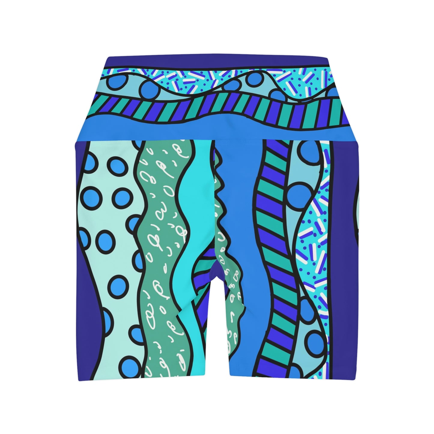 Waves High Waisted Yoga Shorts