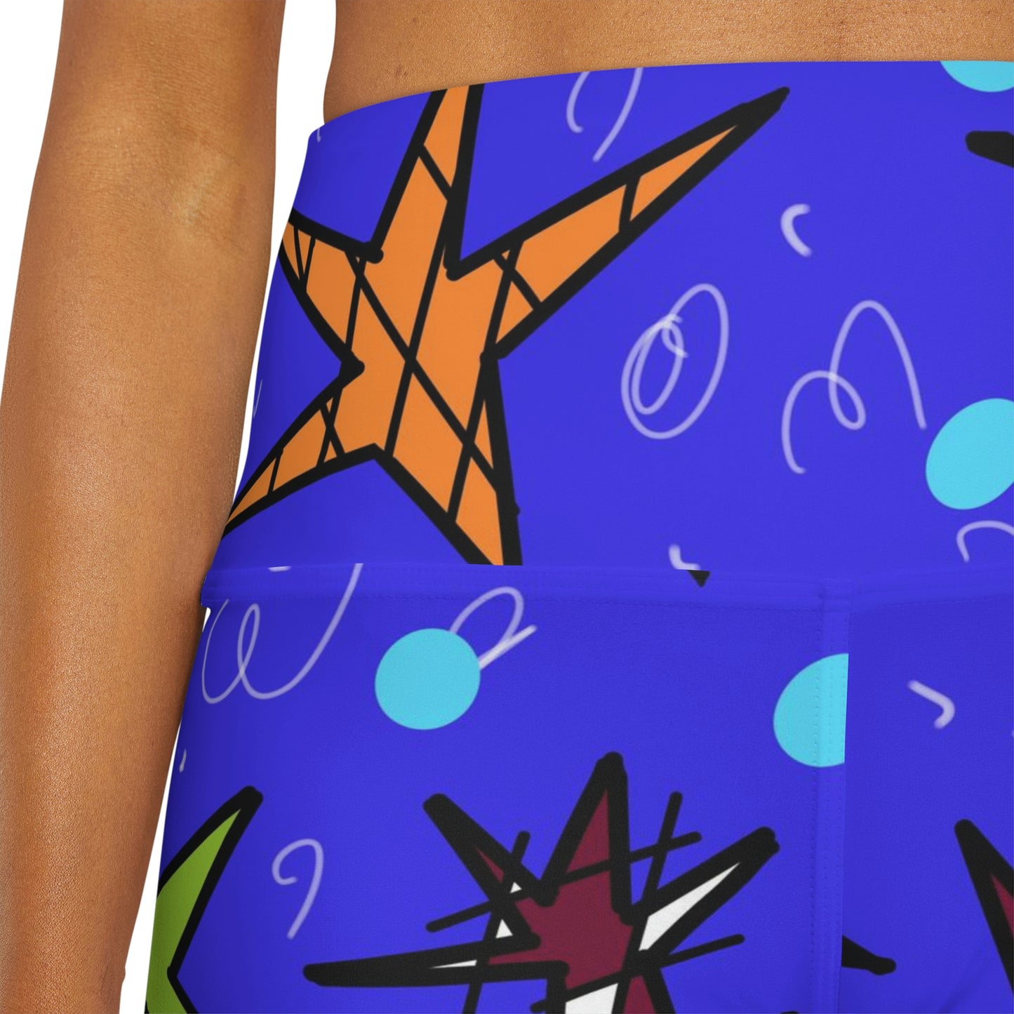 Stars High Waisted Yoga Shorts