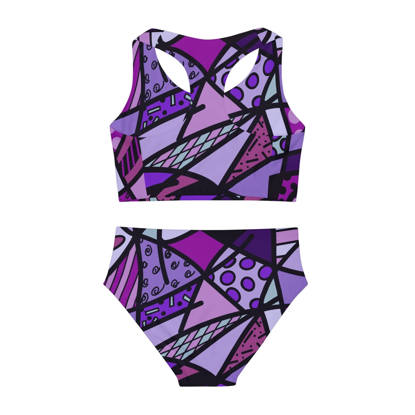 Shades of Color Girls Two Piece Swimsuit