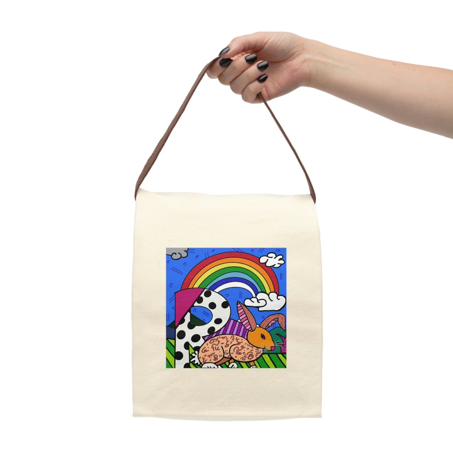 Alphabet Canvas Lunch Bag With Strap