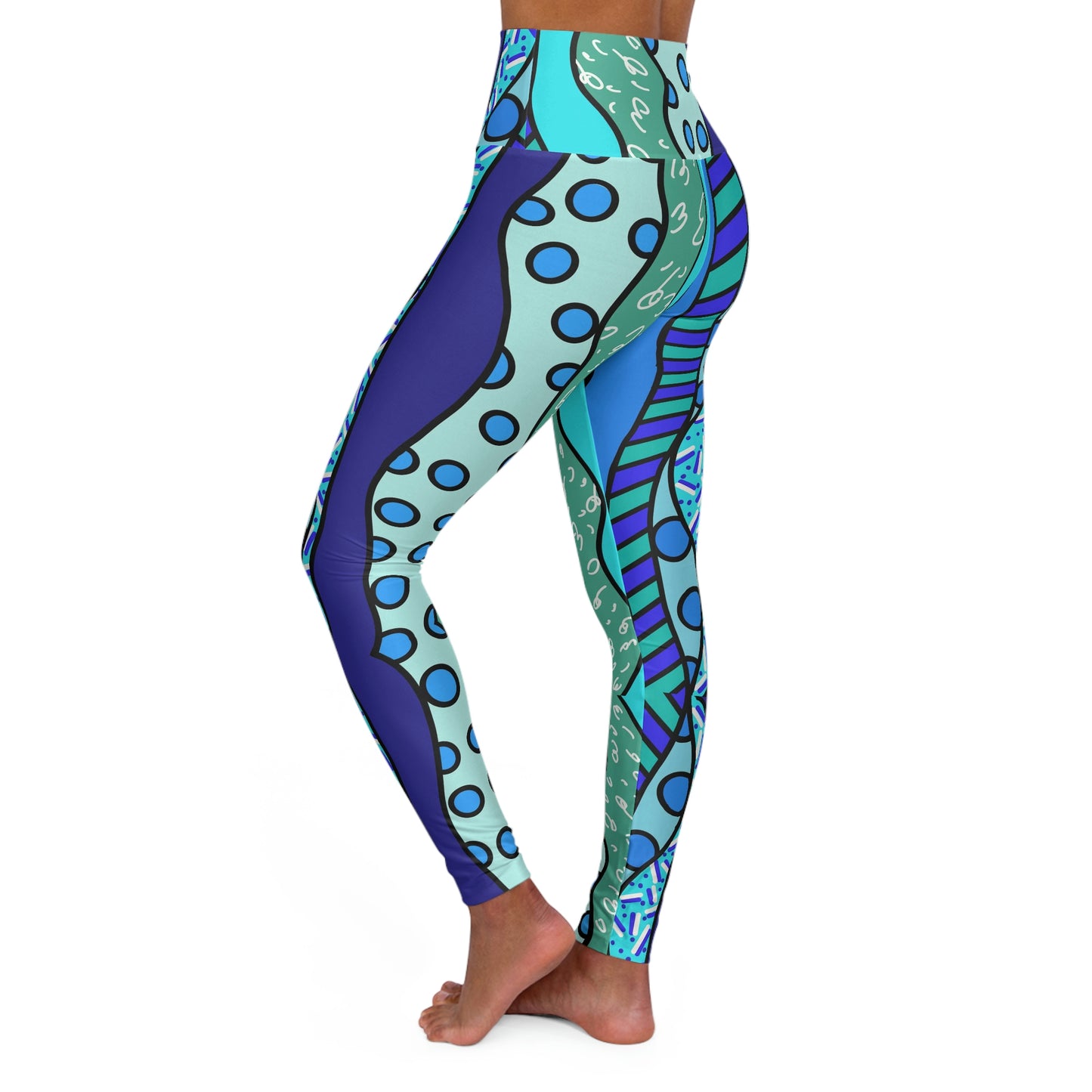 Waves High Waisted Yoga Leggings