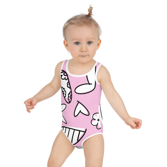 Lovely Pink Kids Swimsuit