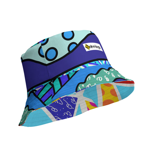 Blue Waves Reversible bucket hat