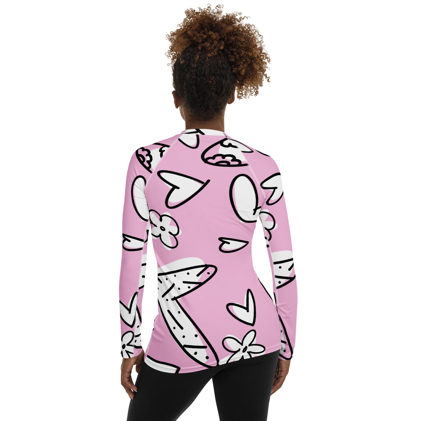 Lovely Pink Women's Rash Guard