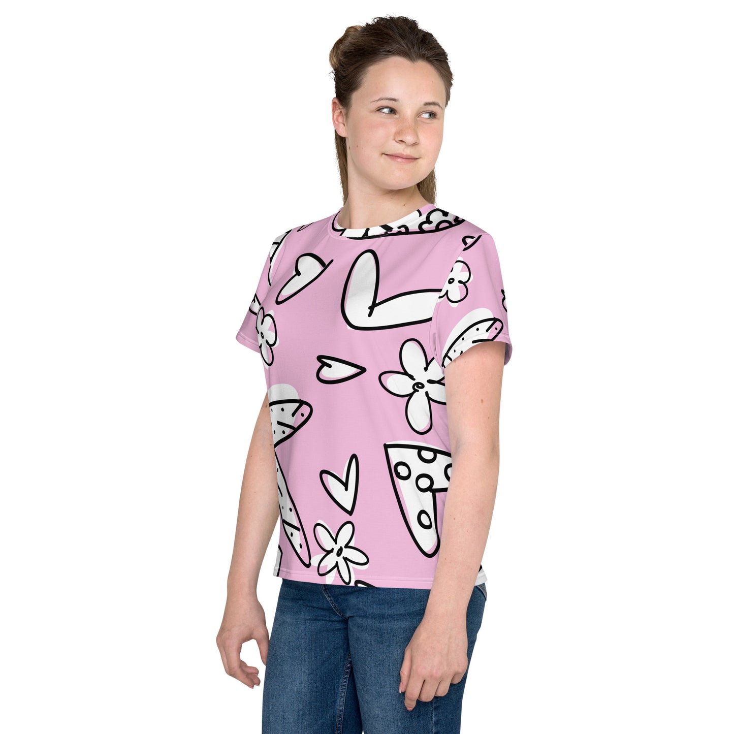 Lovely Pink Youth crew neck t-shirt