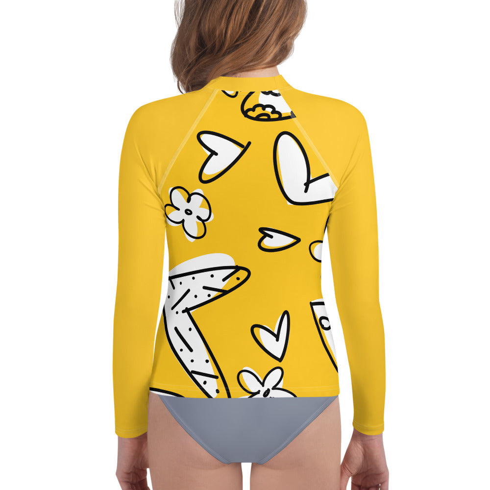 Yellow Youth Rash Guard