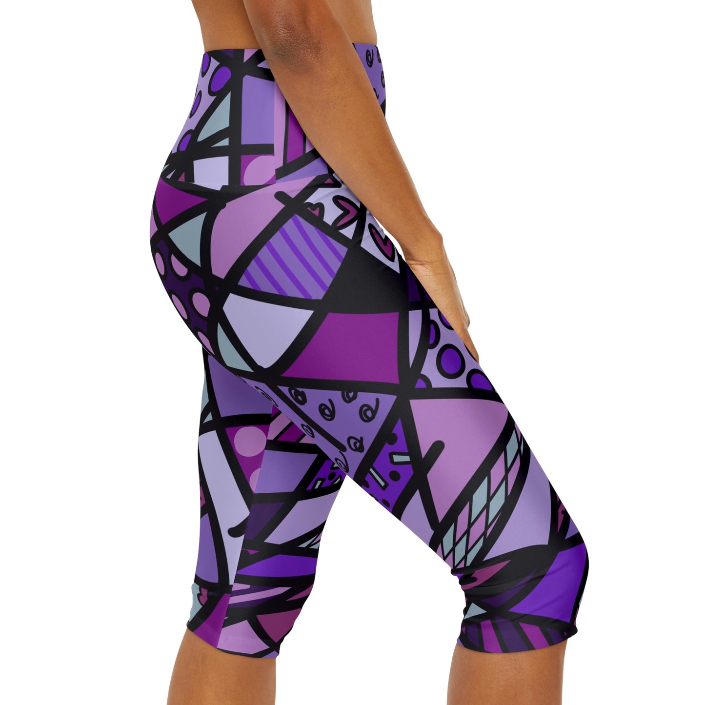 Shades of Color Yoga Capri Leggings