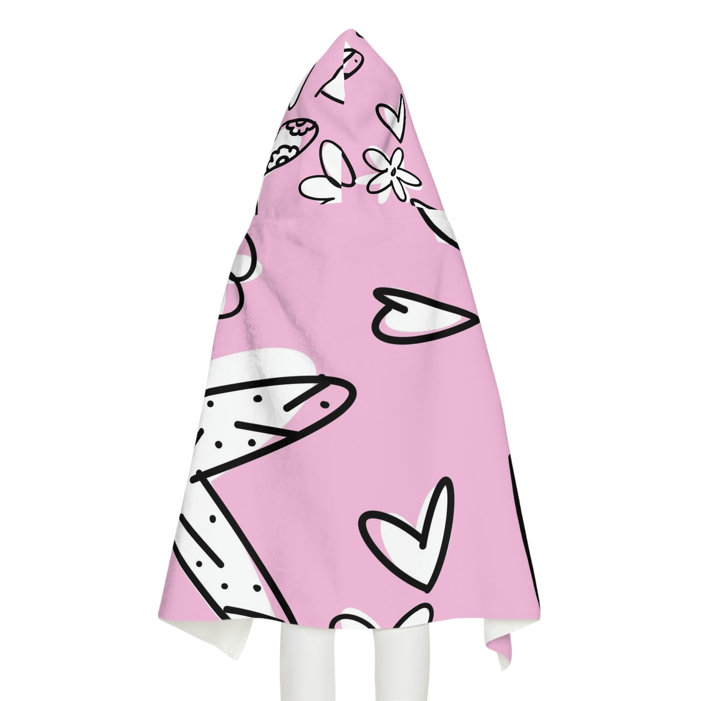 Lovely Pink Youth Hooded Towel