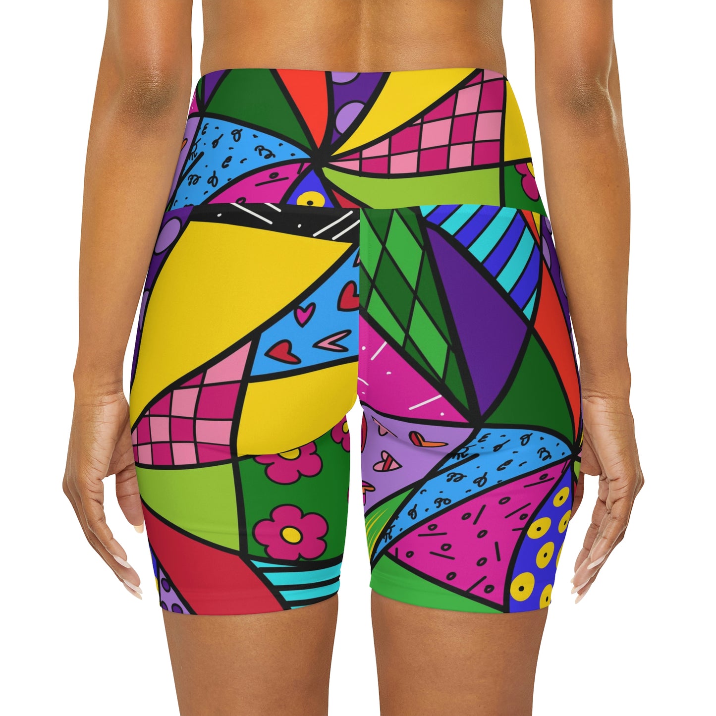 Africa High Waisted Yoga Shorts