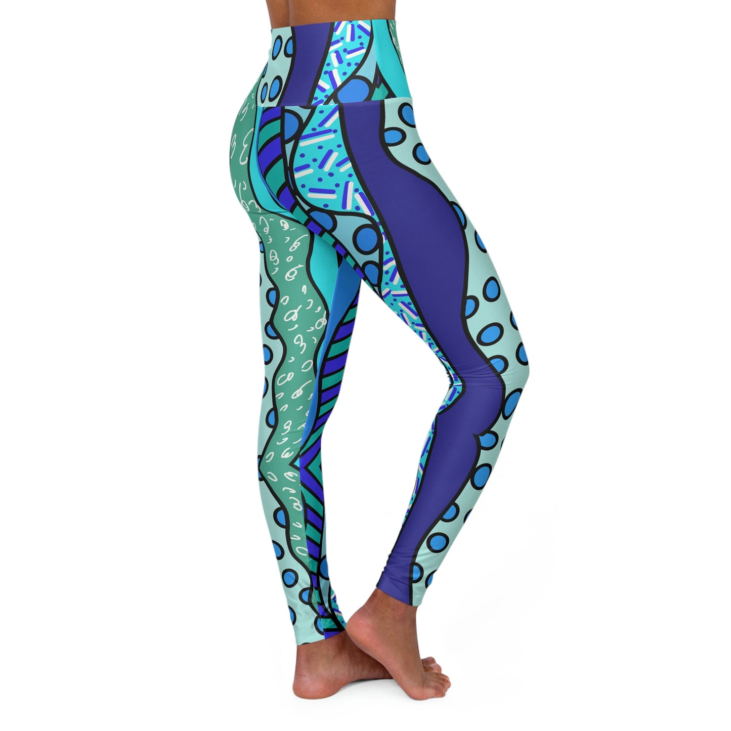 Waves High Waisted Yoga Leggings