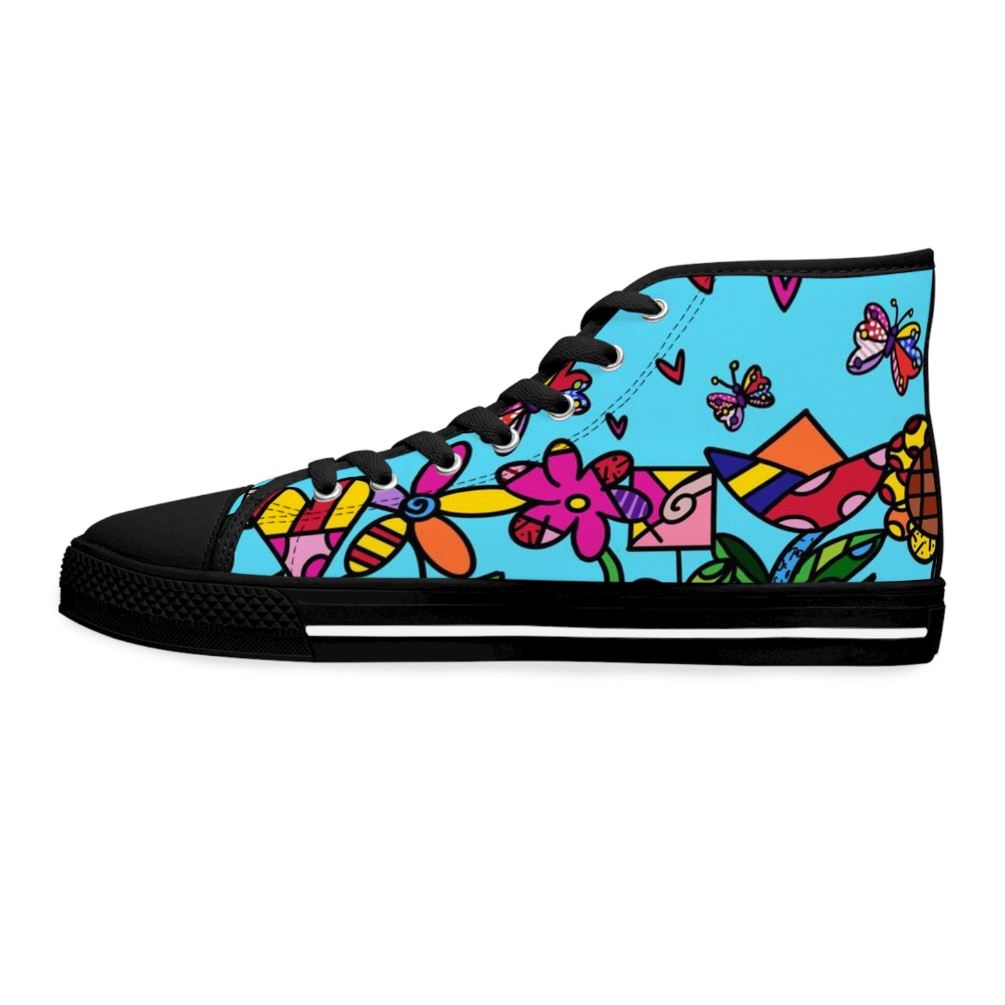 Flowers Women's High Top Sneakers