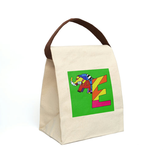 Alphabet Canvas Lunch Bag With Strap