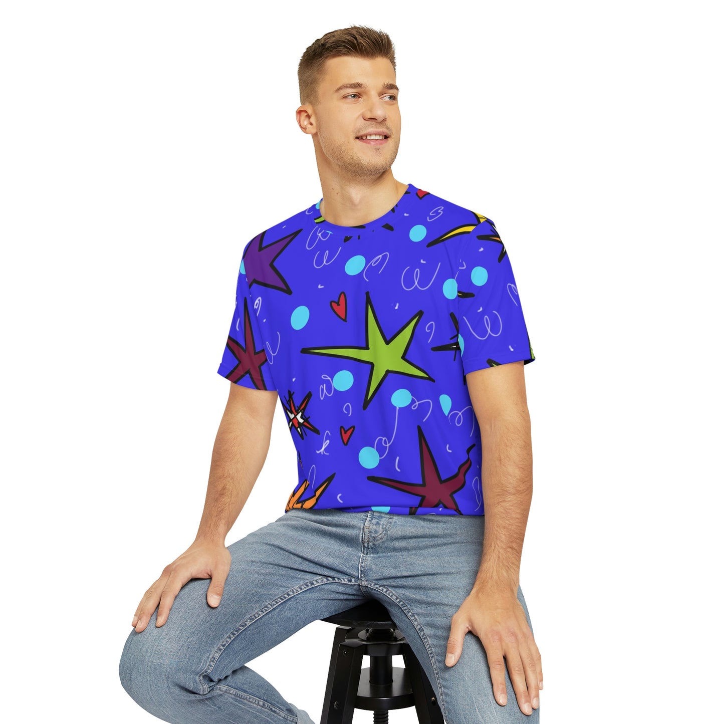 Stars Men's Polyester Tee