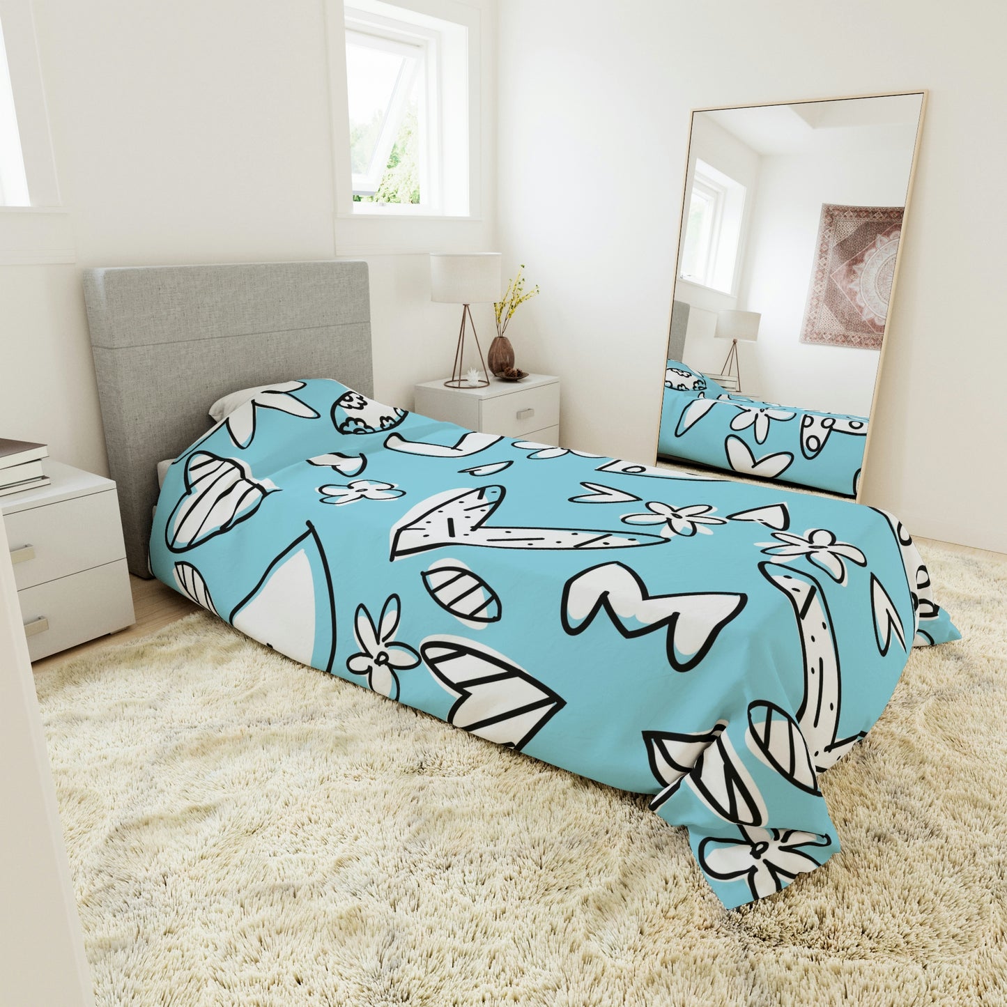 Lovely Blue Duvet Cover