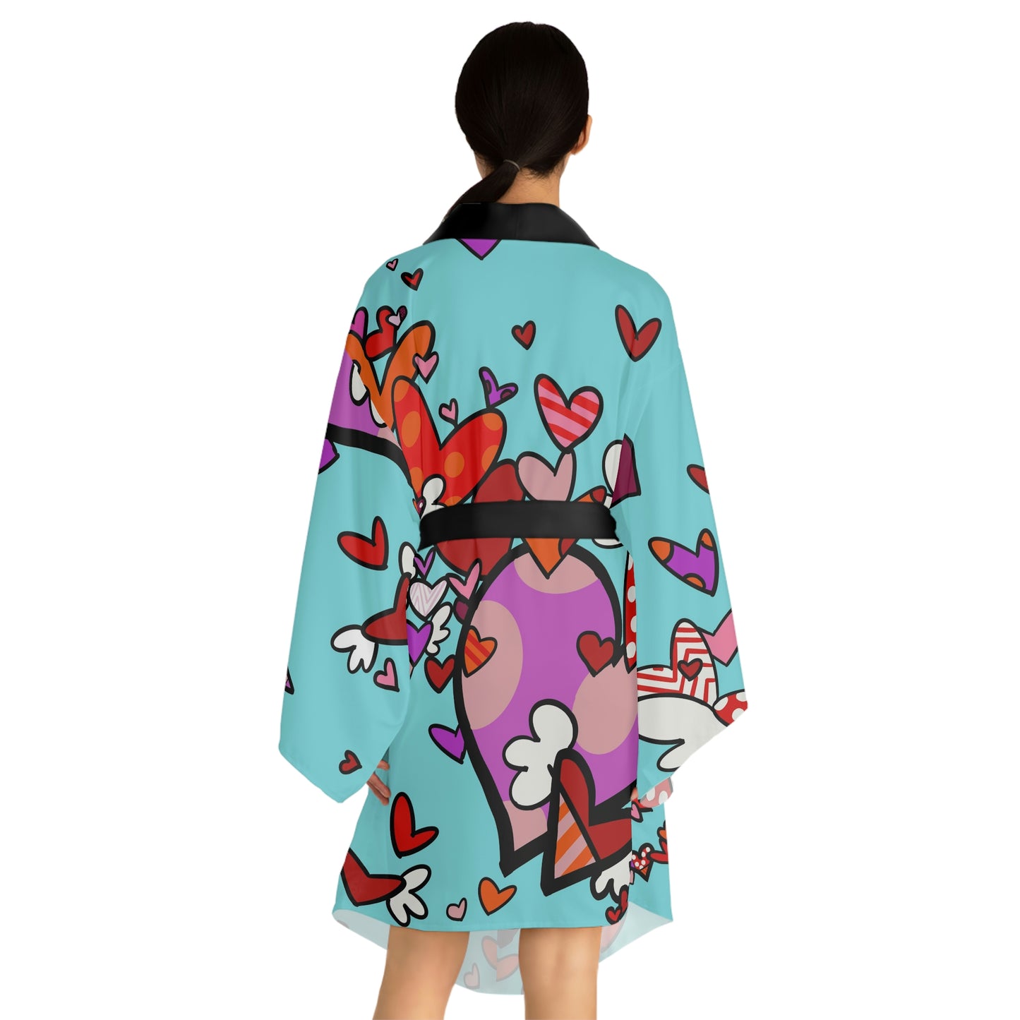 Love Long Sleeve Kimono Robe